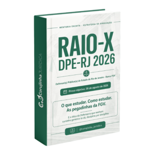 Capa do material RAIO-X DPE-RJ 2026 — Estudo Dirigido Completo da Corujinha Juridica