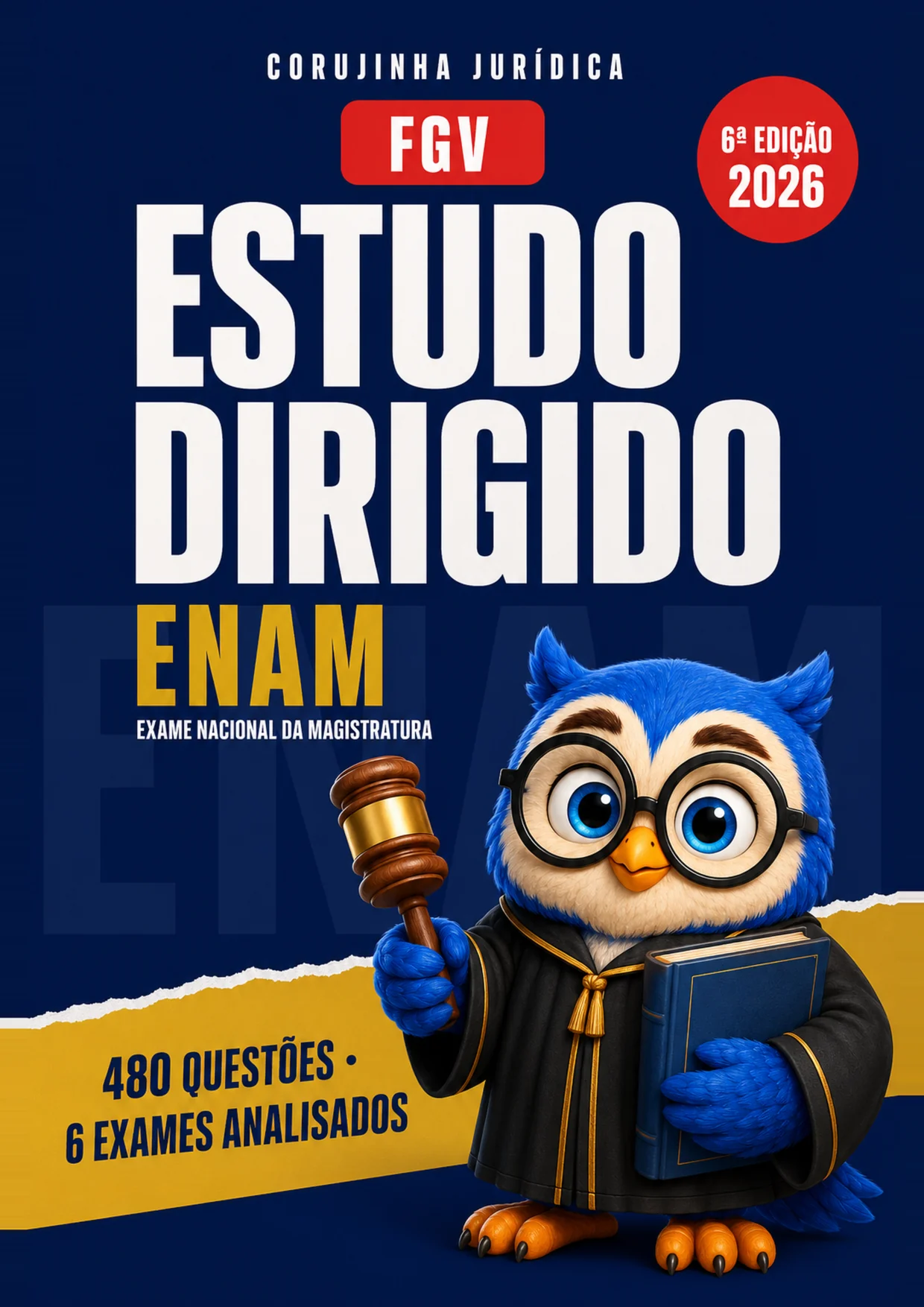 Capa do Estudo Dirigido ENAM 6ª edição da Corujinha Jurídica