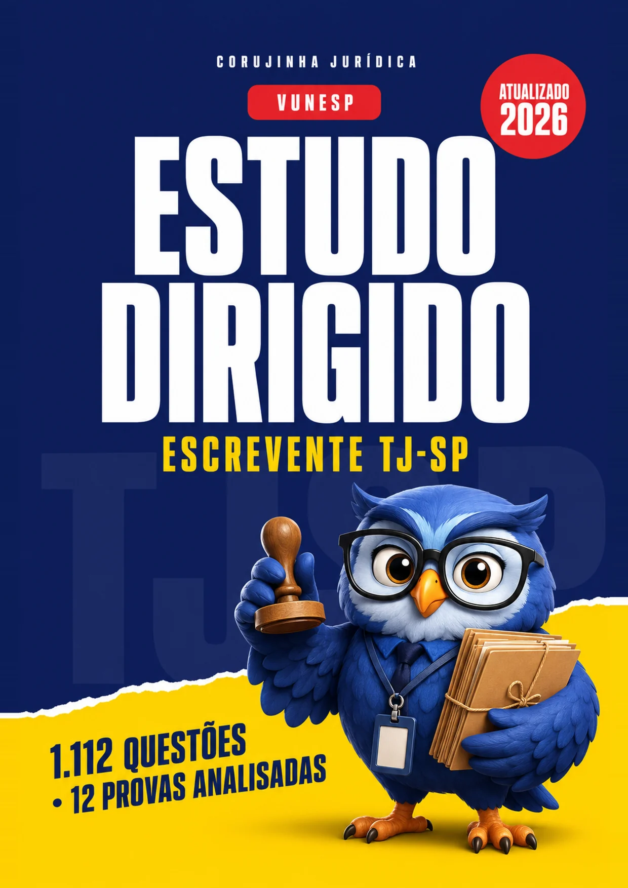 Capa do Estudo Dirigido do Escrevente Técnico Judiciário do TJSP
