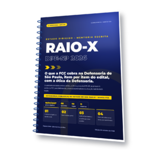 Estudo Dirigido Raio-X DPE-SP 2026, caderno espiralado com a capa do material